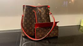 Louis Vuitton Set Tasche Néo Noé mit Portemonnaie rot