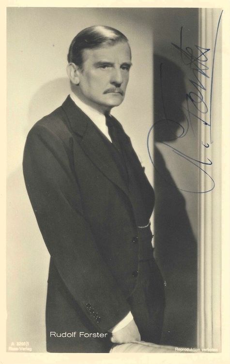 RUDOLF FORSTER sehr alte Autogrammkarte 