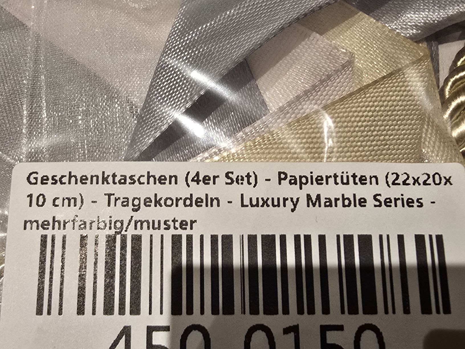 Borse da donna: Geschenktaschen Set Marmor Optik, 7 Stück – Nuovo e nell'imballaggio originale da Winterthur venduto da Rumpunzelchen 2