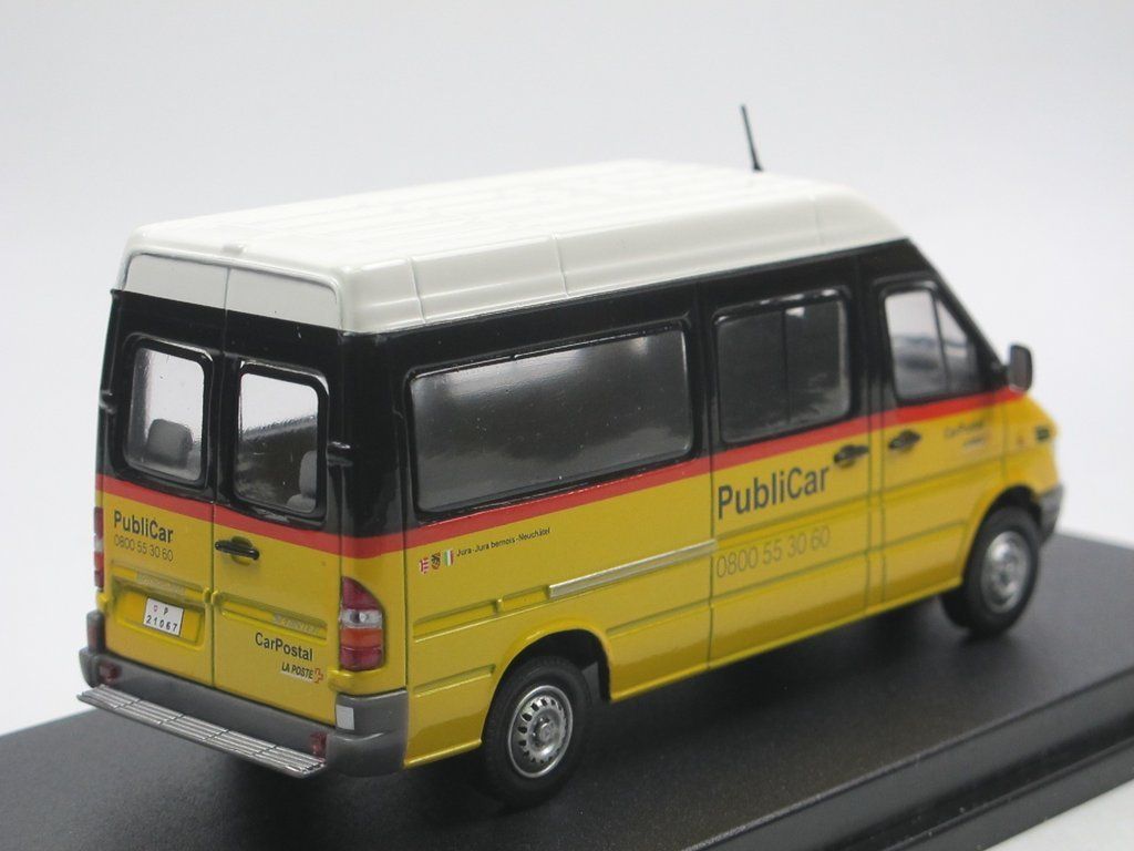 Mercedes-Benz Modellini d'auto: Mercedes-Benz Sprinter Minibus Phase II 2000-2002 "Schweizer – Nuovo e nell'imballaggio originale da Gerlafingen venduto da espero88 1