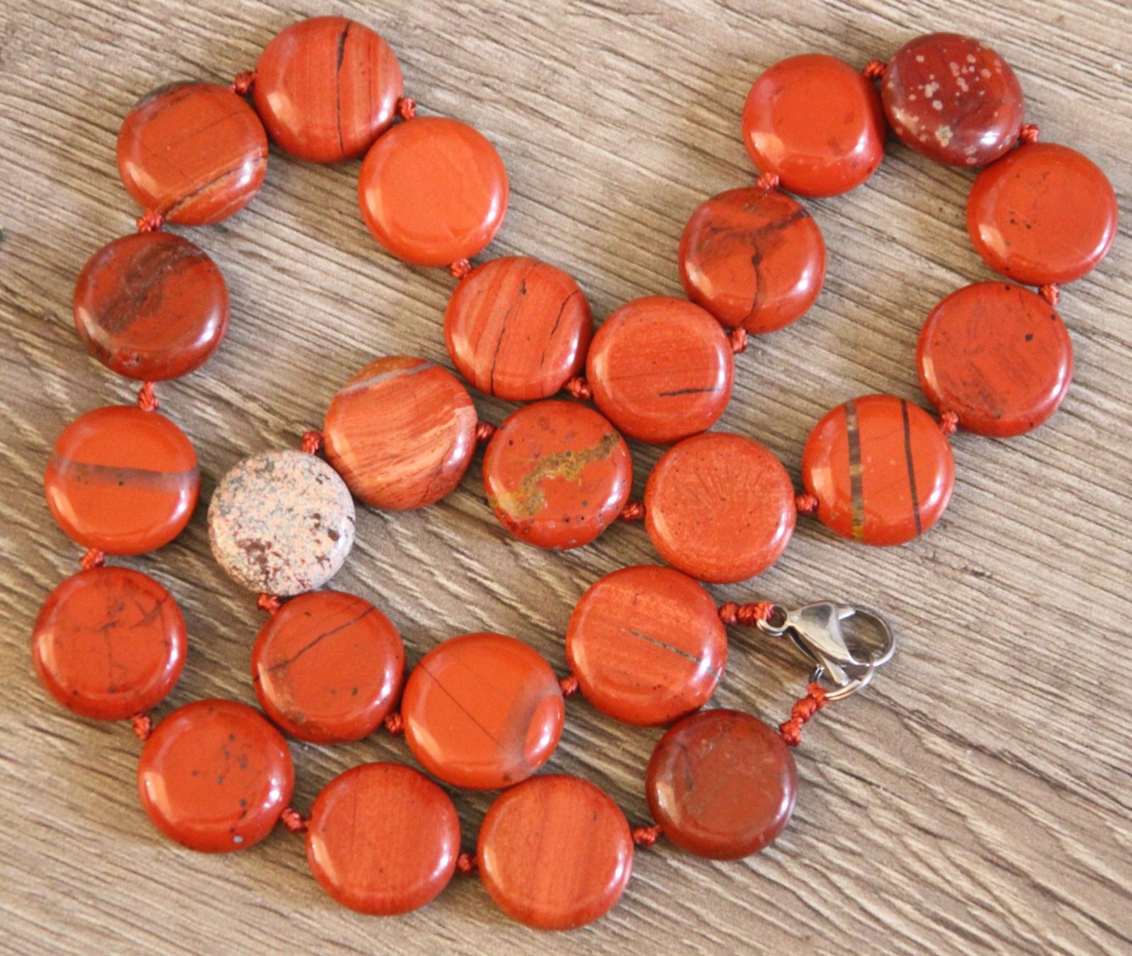 Catenine: NEU: Jaspis Collier Halskette Kette Schmuck – Nuovo (secondo la descrizione) da Matten b. Interl venduto da EdelsteineInterlaken 1