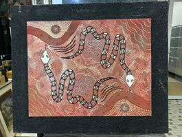 PEINTURE SUR PANNEAU TECHNIQUE MIXTE SIGNÉE ET DATÉE 1994