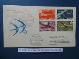 FL 1960 Nr. F34-F37 auif Helikopter Sonderflugbrief