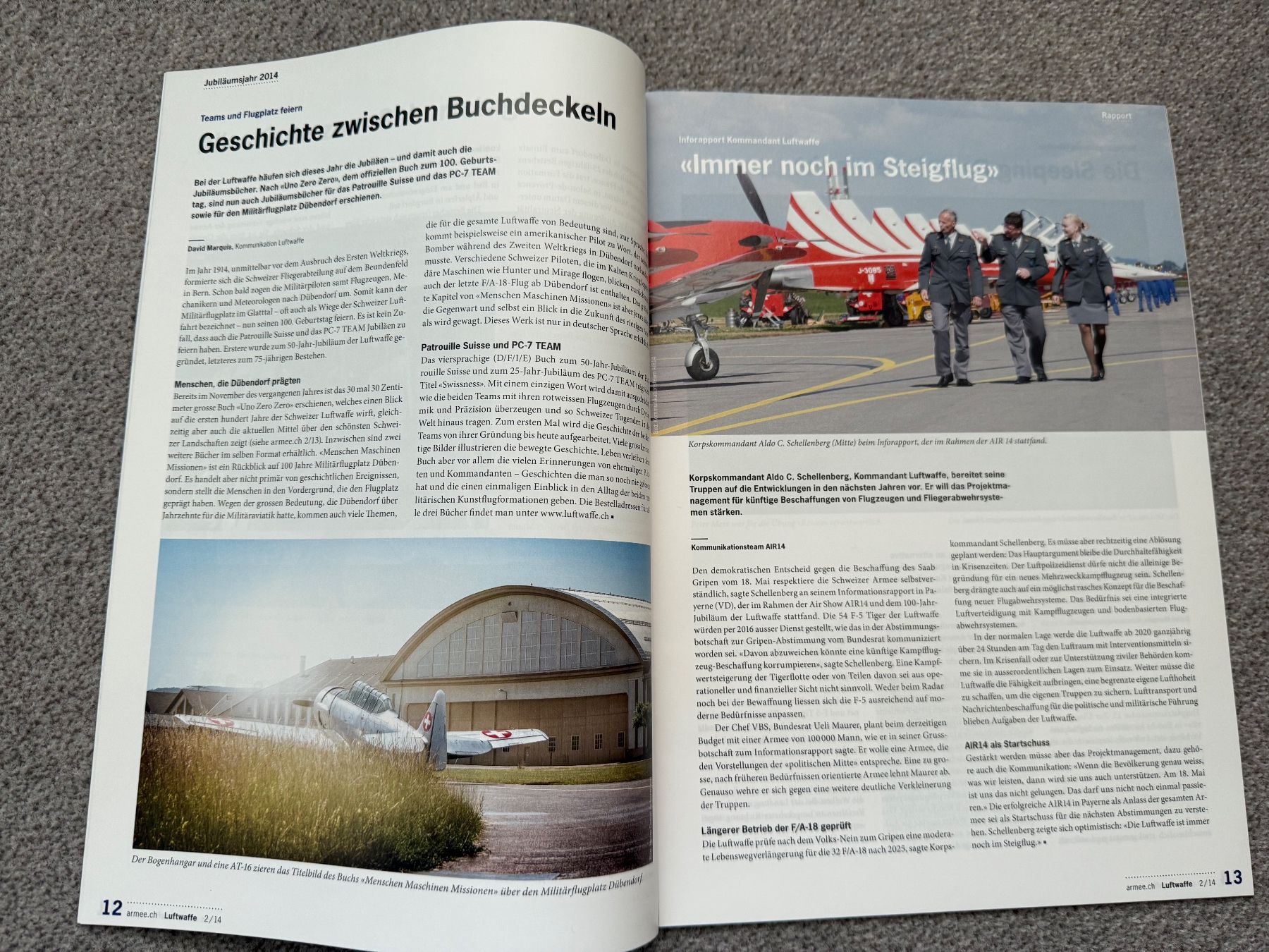 Riviste & Magazine: 4 Publikationen/Hefte Schweizer Luftwaffe von 2014/2015 – Usato da Brütten venduto da Hst1 3