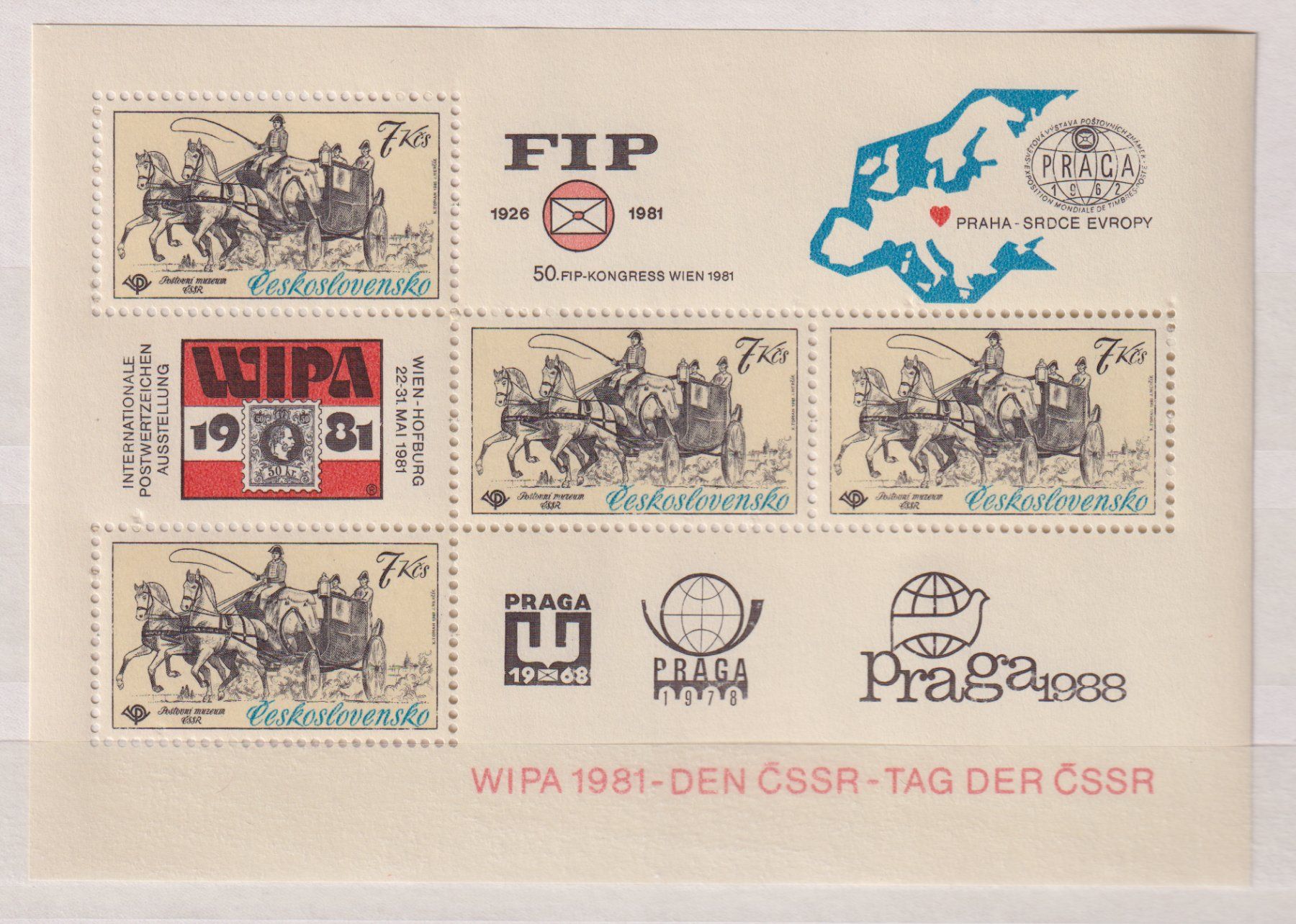 Tutti i francobolli: Kleinbogen . CSSR. Tag der BM 1981. Postfrisch. (2) – Nuovo (secondo la descrizione) da Koblenz venduto da Boerse6