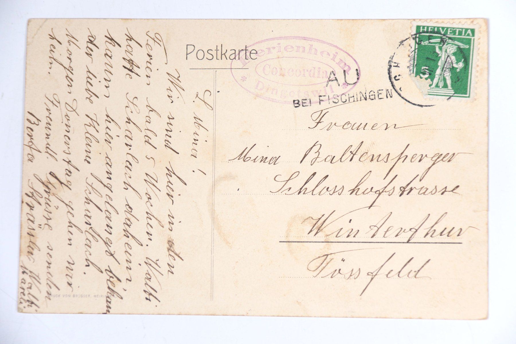 Cartoline postali: Ferienheim Concordia Dingetswil – Usato da Hettlingen venduto da Scholi99 1