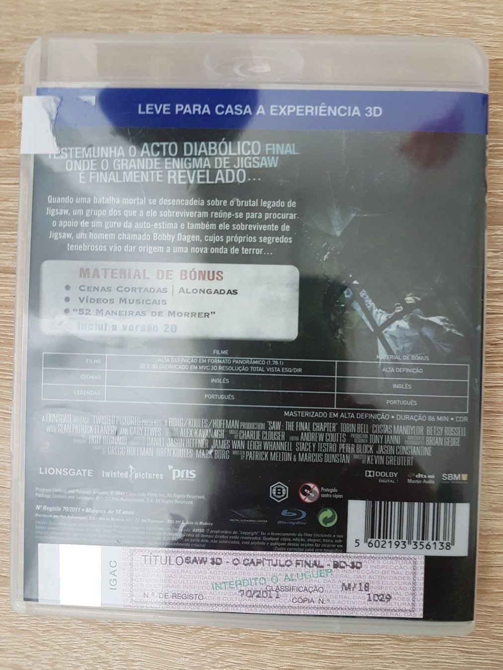 Tutti i DVDs: Saw 3D: The Final Chapter - Blu-ray – Usato da Carouge GE venduto da Franllo 1