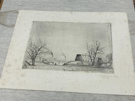 REDERER A. Radierung signiert 1922