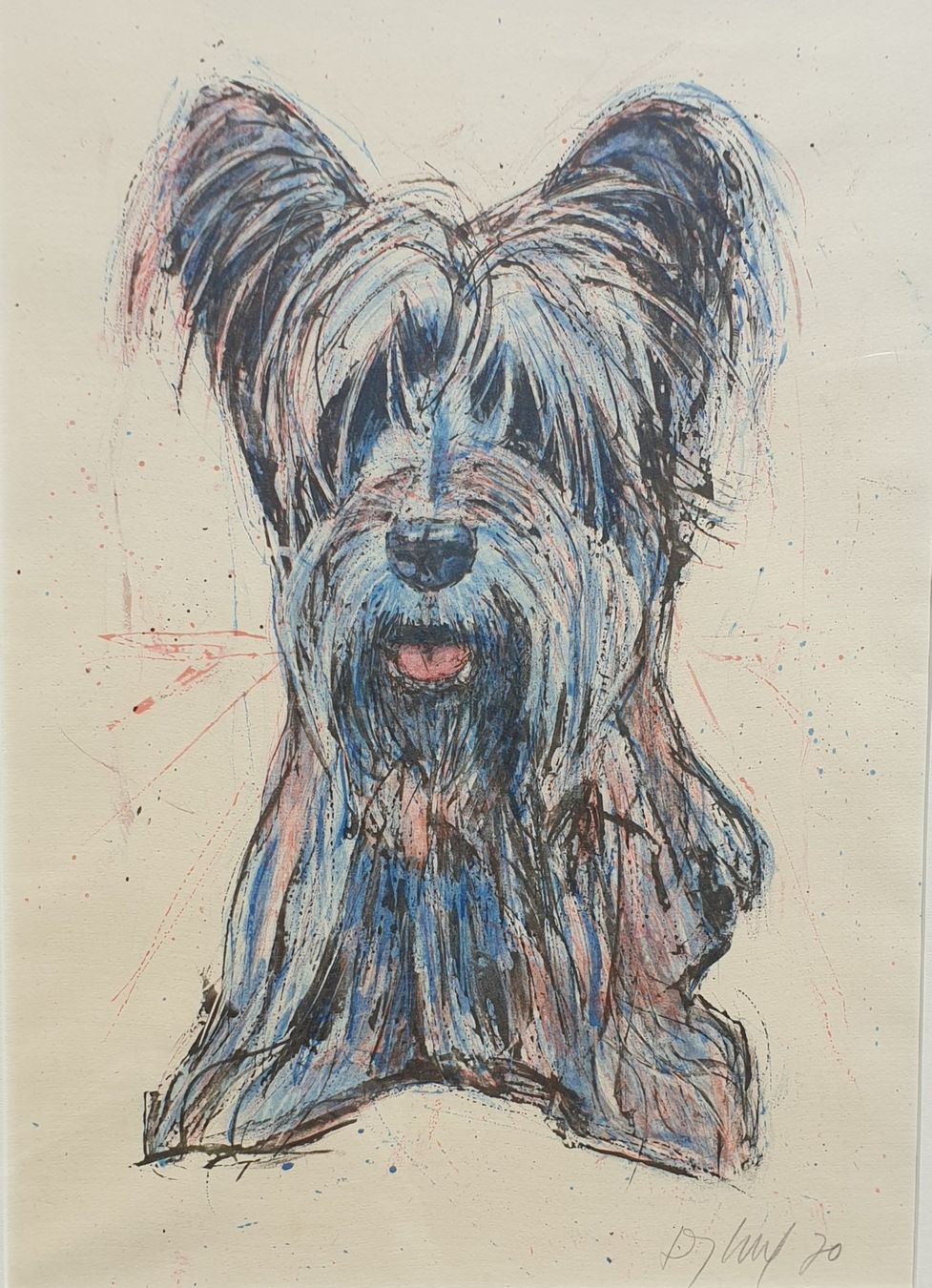 Grafiken & Lithographien: Fritz Hug Lithographie Hund – Gebraucht aus Emmen von Brockofsky