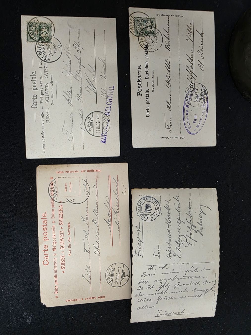 Cartoline postali: Alte Ansichtskarten, Melchtal OW, um 1900, 4 Stück – Usato da Wolfertswil venduto da Antiko 3