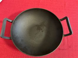GRILL MEISTER Gusseisen Wok / Schmortopf – Top Zustand
