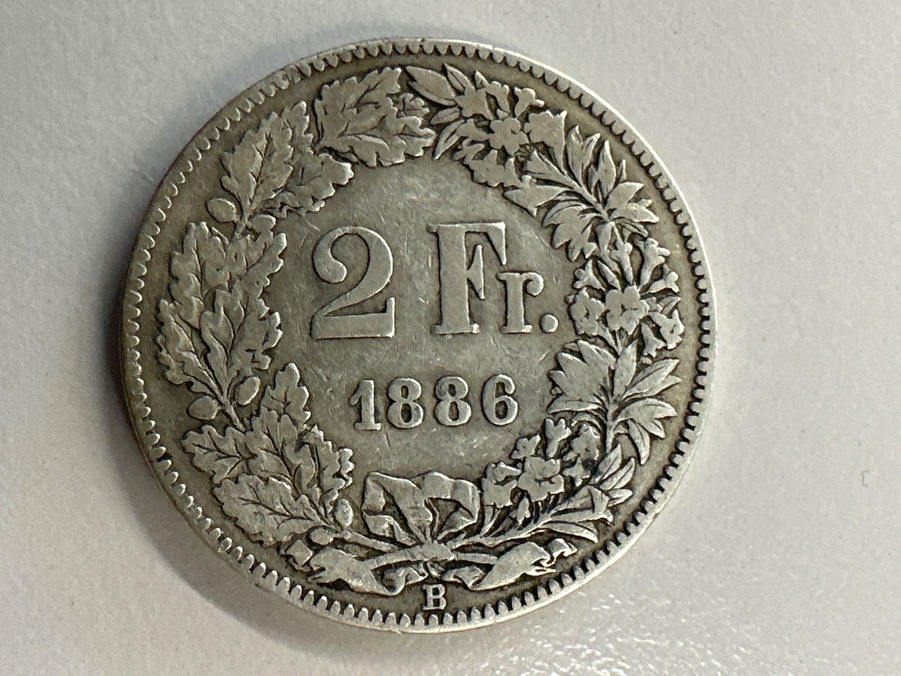 Tutti le monete: 2 Fr. Silber Schweiz 1886 ss – Usato da Herisau venduto da herau