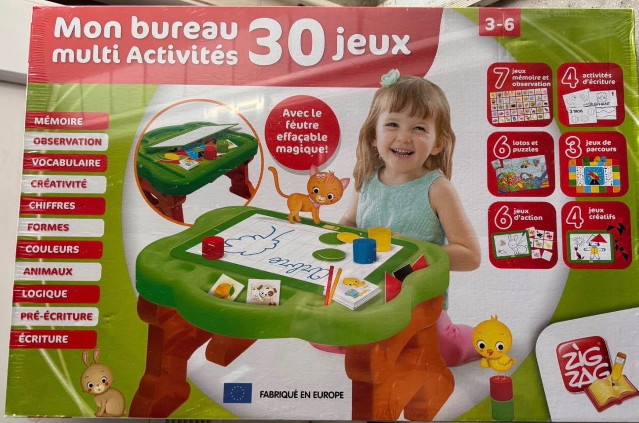 Giochi: Bureau multi activités 30 jeux – Nuovo e nell'imballaggio originale da Fey (Nendaz) venduto da Azelie