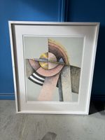 Giovanni Huber Lithographie "Nummer 13", gerahmt!