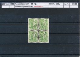 1936 Neufalkenstein - 35 Rp., glatter Gummi, gestempelt