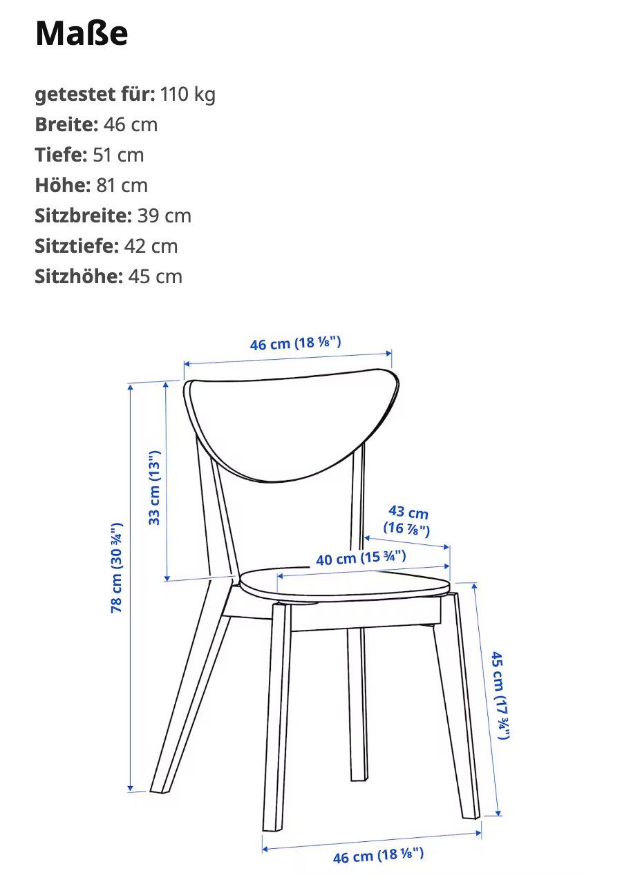Ikea Tavoli: Ausgezeichneter Esstisch und 4 Stühle – Nuovo (secondo la descrizione) da Birsfelden venduto da you_7wbf 5