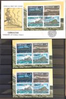 1996  Gibraltar - Kriegsschiffe II Weltkrieg FDC + Blocks **