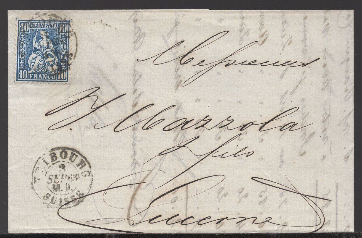 Alle Briefmarken: FRIBOURG  3.SEP 63      COMPTOIR D`ESCOMPTE – Gebraucht aus Aarau von kufi44