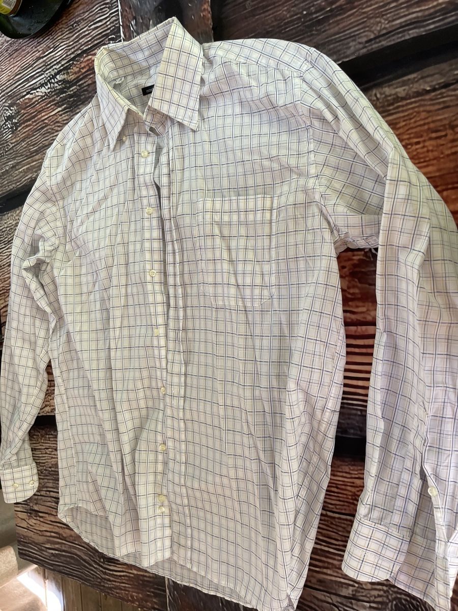 Camicie: Chic Camicia uomo roccobarocco bianca a quadri -L-Tg41 – Nuovo (secondo la descrizione) da Gordevio venduto da LanaZimm 2