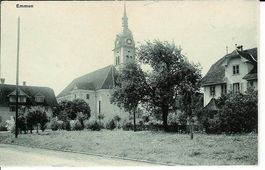 Emmen LU  Kirche Häuser  ca.1920 sehr gut erhalten