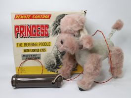 Vintage Pudel Begging Princess Hund m Männchen Alps Japan