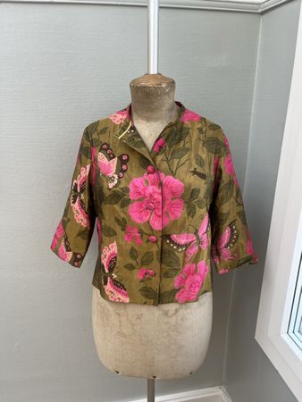 Handgewebte Seidenbluse M