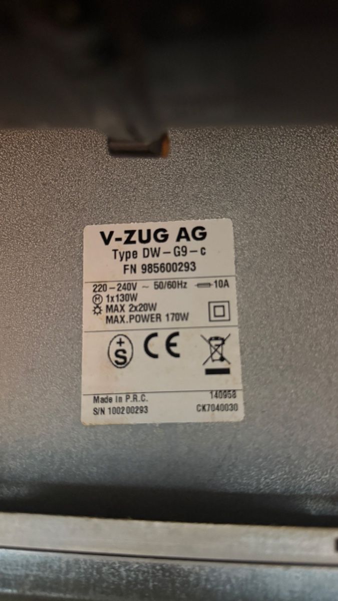 V-Zug Cappe di aspirazione: V-ZUG Range Hood / Extractor / Dunstabzug – Usato da Wädenswil venduto da katdede 5