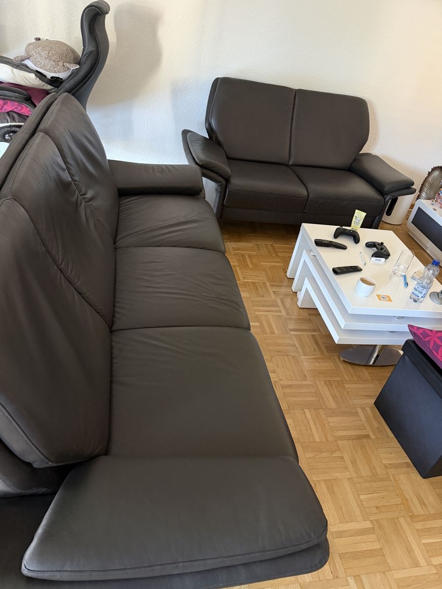 Sofas: Echtleder 3-Sitzer Sofa Original Elastoform – D'occasion à Oftringen par ste_mp2b