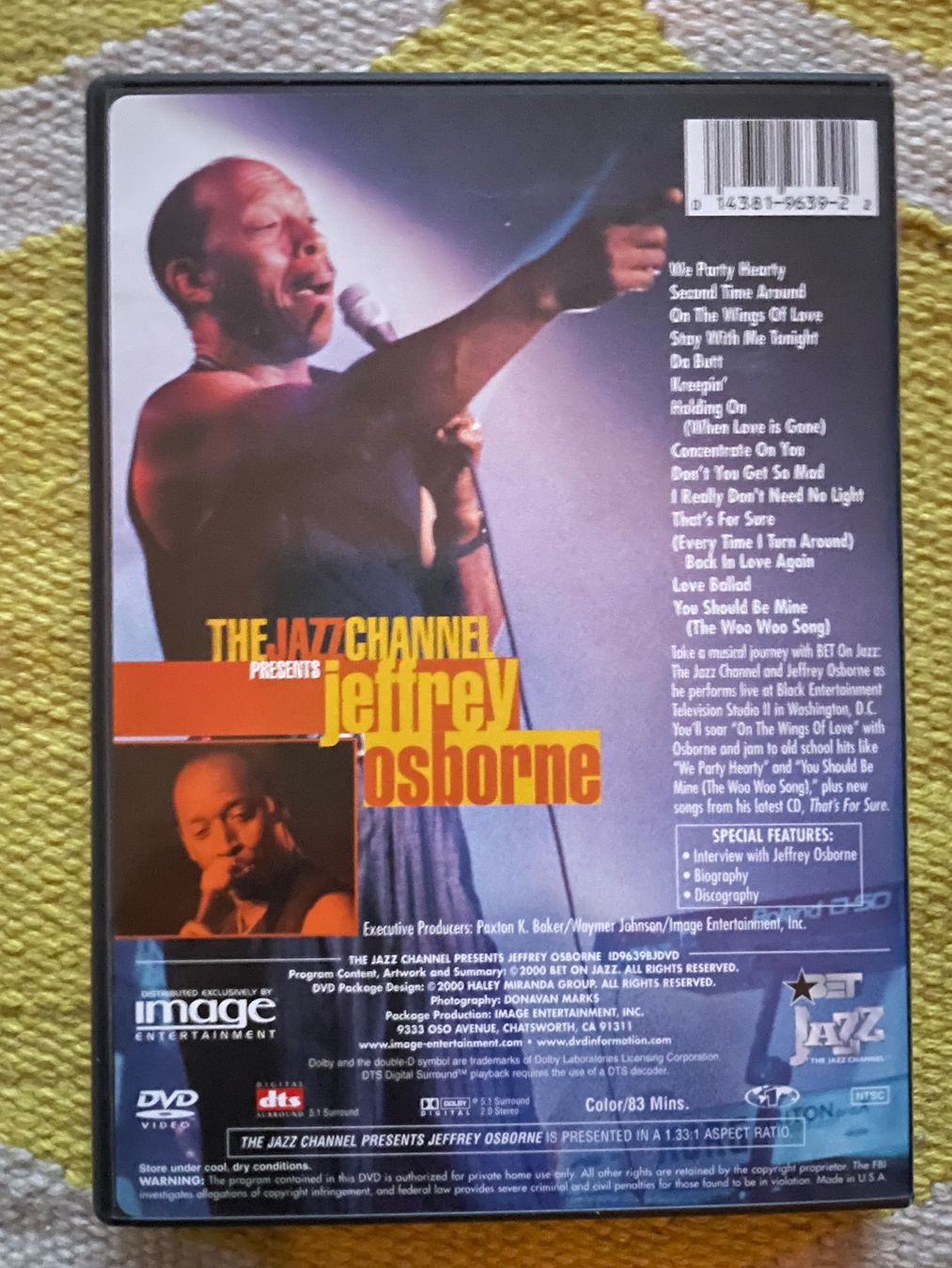 Tutti i DVDs: JEFFREY OSBORN-DVD JEFFREY OSBORN – Usato da Rorschacherberg venduto da CD-Roli 1