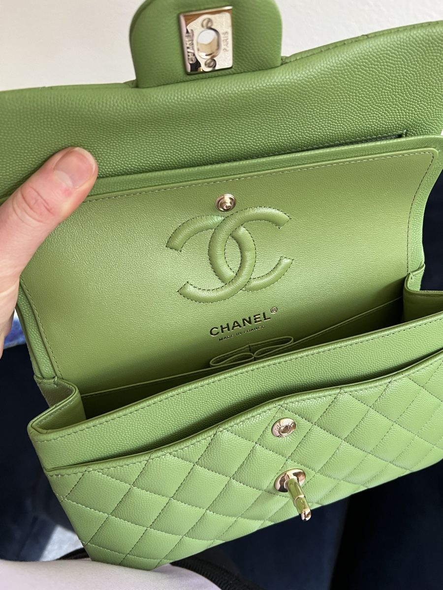 Chanel Taschen für Damen: Chanel Klassiker Double Flap flapbag, Grün – Neu (gemäss Beschreibung) aus Zürich von sellingmystuff1 3