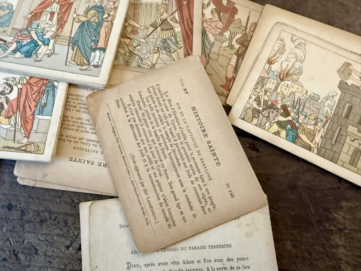 Cartoline postali: Antike illustrierte religiöse Karten, "HISTOIRE SAINTE" – Usato da Lamone venduto da LaCantinaMagica 4