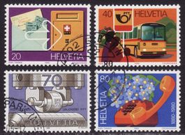 Satz SBK-Nr. 645-648 (PTT-Serie 1980) gestempelt