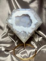 Exklusiver grosser Achat Druzy Diamant - 1.55kg, 13x11cm
