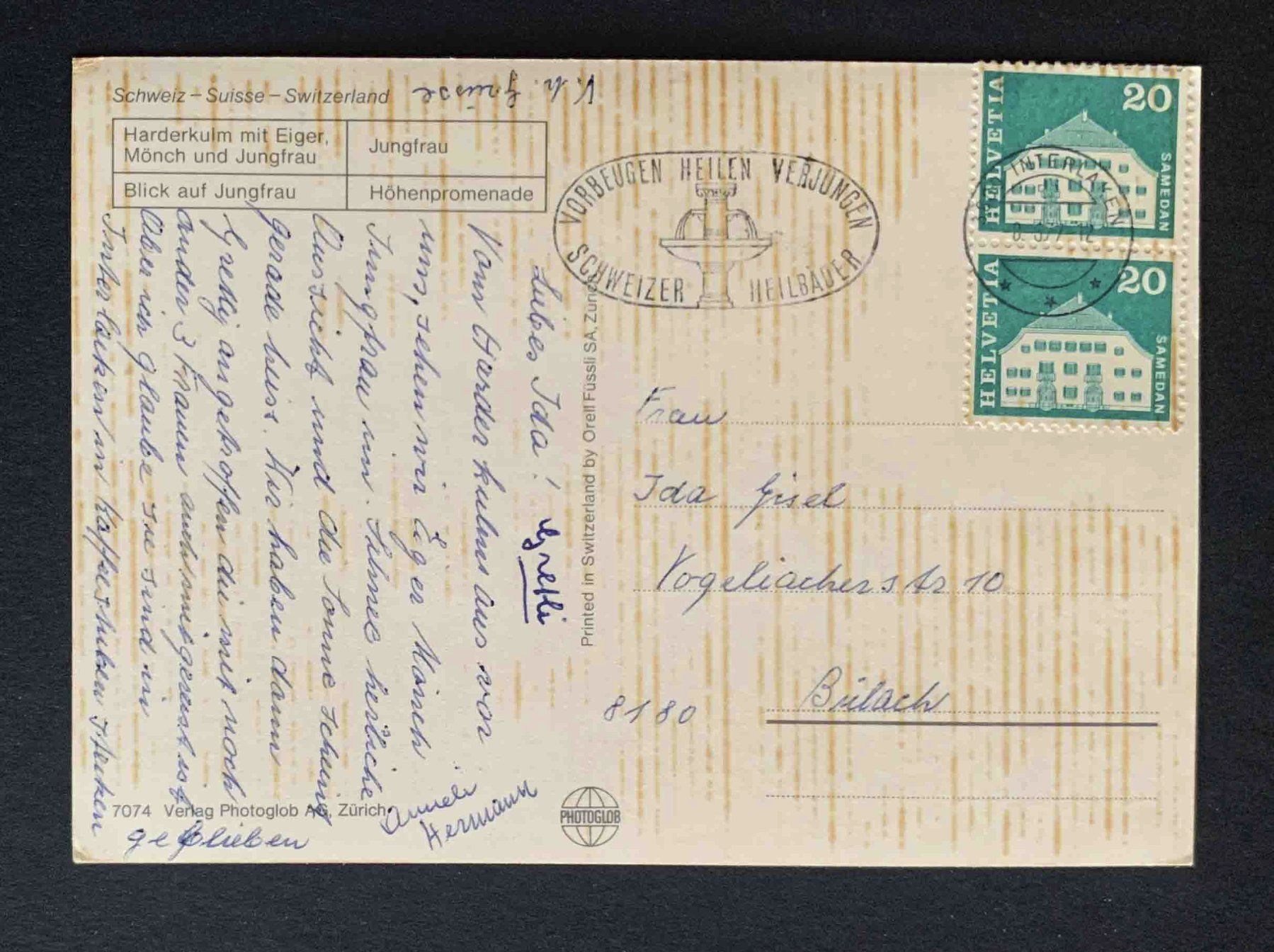 Cartoline postali: AK Gruss aus Intelaken – Usato da Goldau venduto da artelier1 1