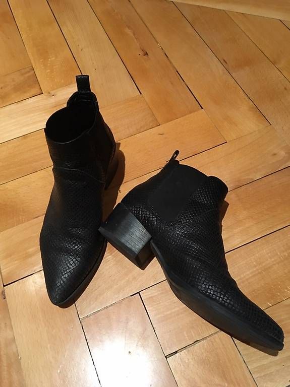 Scarpe da donna: Leder Stiefeletten, schwarz, 38 – Usato da Kriens venduto da Makiba11 1
