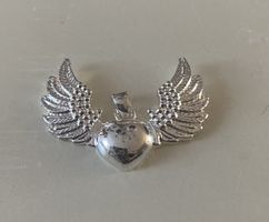 Herz Anhänger mit Flügel Silber, Modeschmuck, Top!