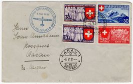 1939 Landi Meldeflug von ZÜRICH nach AARAU