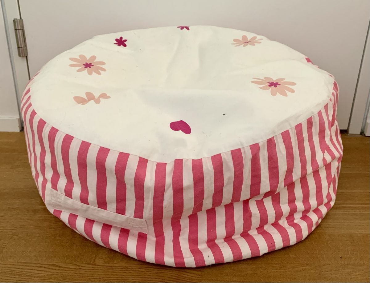 Poltrone: Kinder Sitzsack/Pouf weiss, pink – Usato da Bern venduto da lalla99