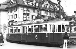 Bern (BE) Tram Linie 5 mit Toyota Werbung foto 14 x 9