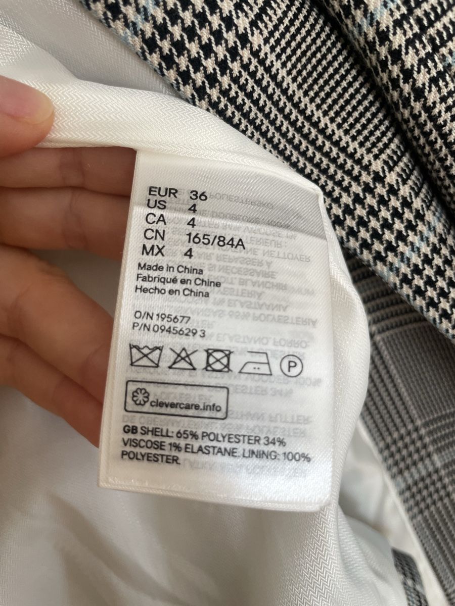 H&M Jacken: H&M Blazer Karomuster grau/blau, Gr. 36 – Gebraucht aus Zürich von katidust 3