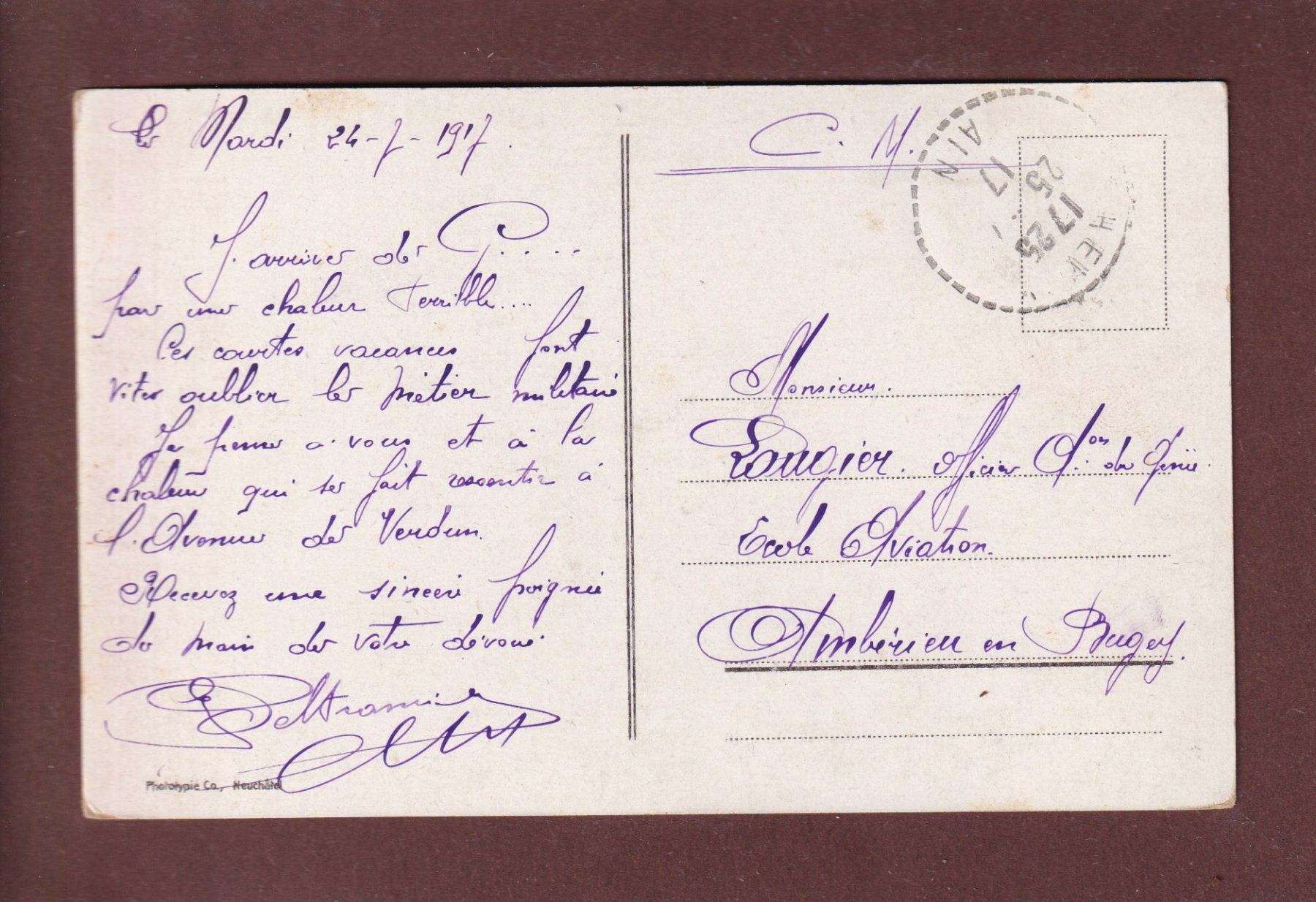 Ansichtskarten: GENEVE - Pont du Mont Blanc - 1917 – Gebraucht aus Pully von nicecards 1