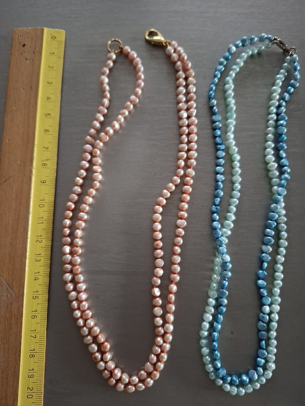 Catenine: 4 Ketten: 3 Perlen echt und 1 Glas – Nuovo (secondo la descrizione) da Hurden venduto da Quadrille76 1