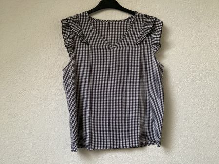 NEU Sommer Top mit Rüschen, schwarz/weiss kariert, Gr. XL
