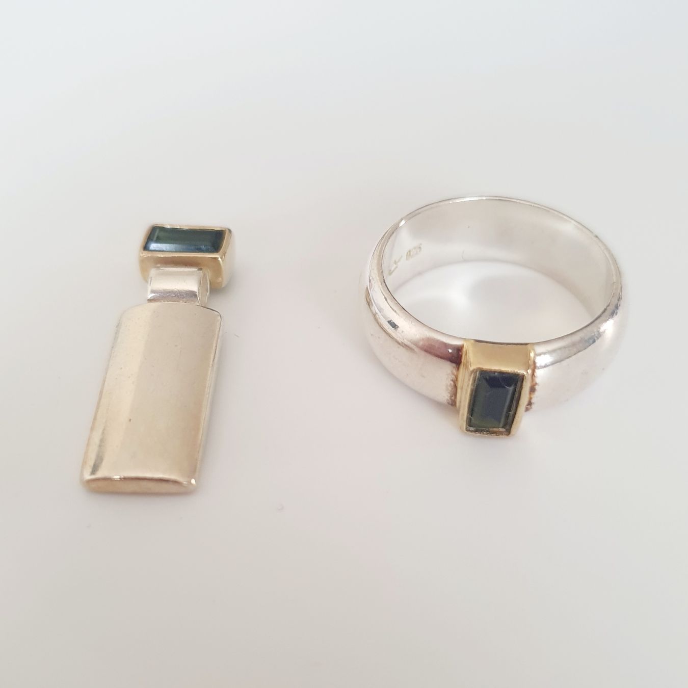Anelli: Schmuck Set Ring & Anhänger 825 Silber gr 17 mm – Usato da Kreuzlingen venduto da Wunderkiste123