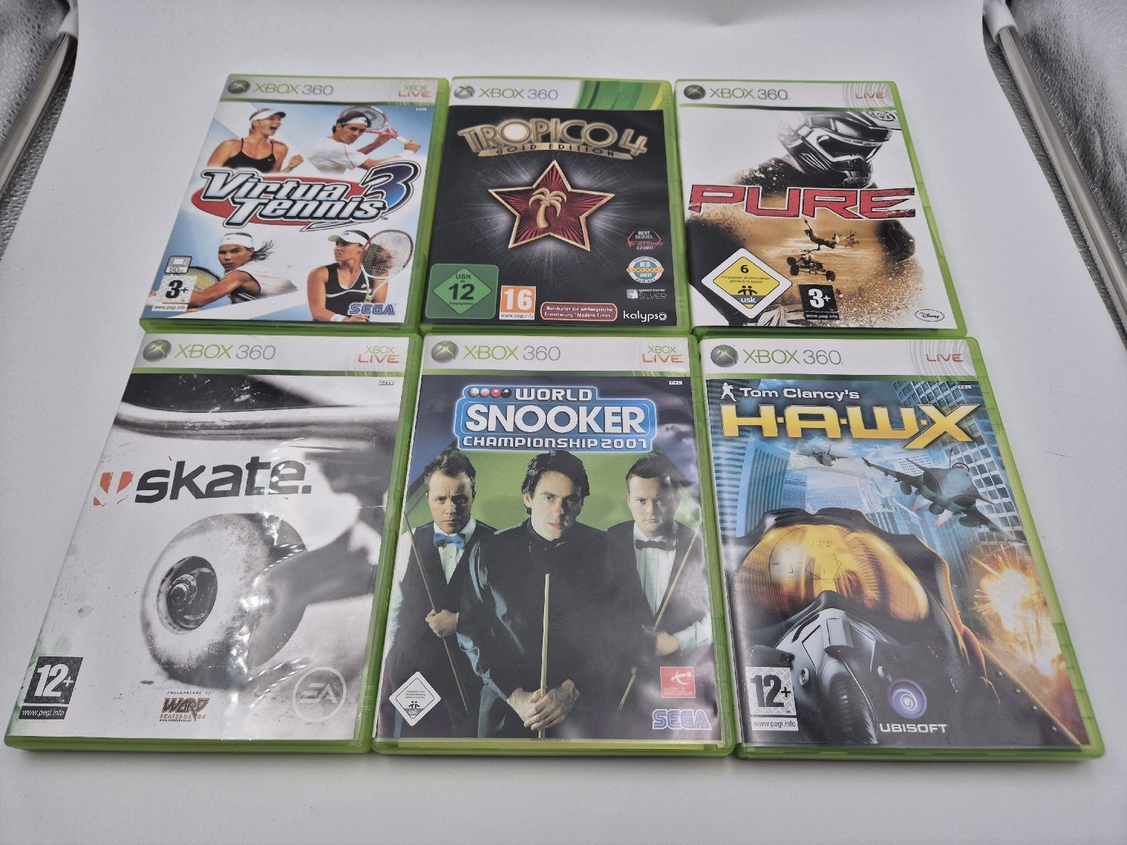 Microsoft Console: Xbox 360 Konsole mit Controller & 6 Spiele  – Usato da Ettiswil venduto da beekeper13 6