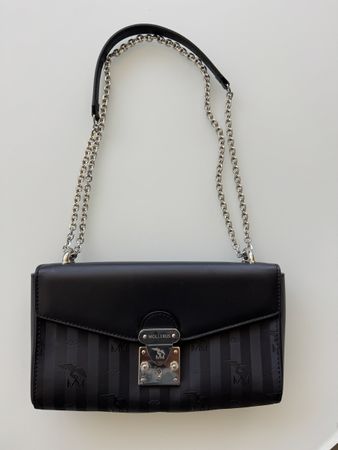 Maison Mollerus Schultertasche schwarz/silber
