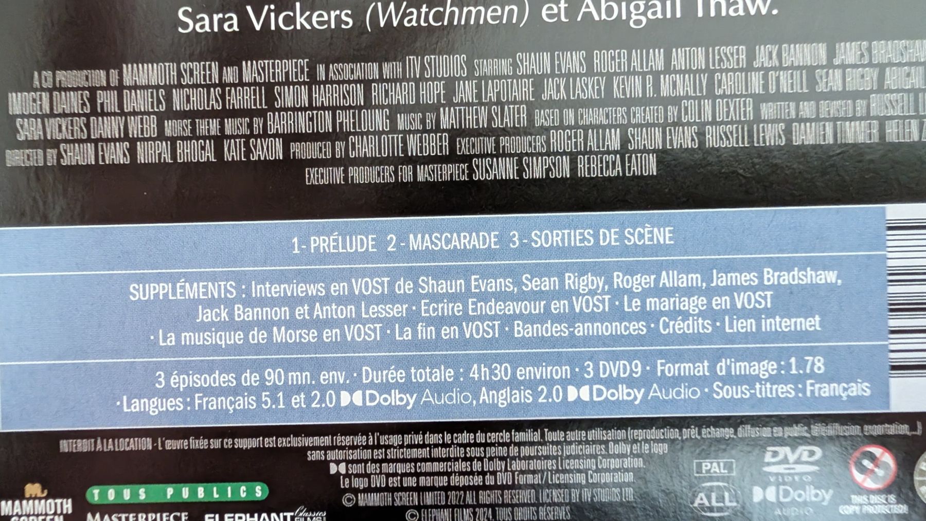 Tutti i DVDs: DVD Les Enquêtes de Morse Saison 9 - neuf – Nuovo (secondo la descrizione) da Renens VD venduto da tartompion 2