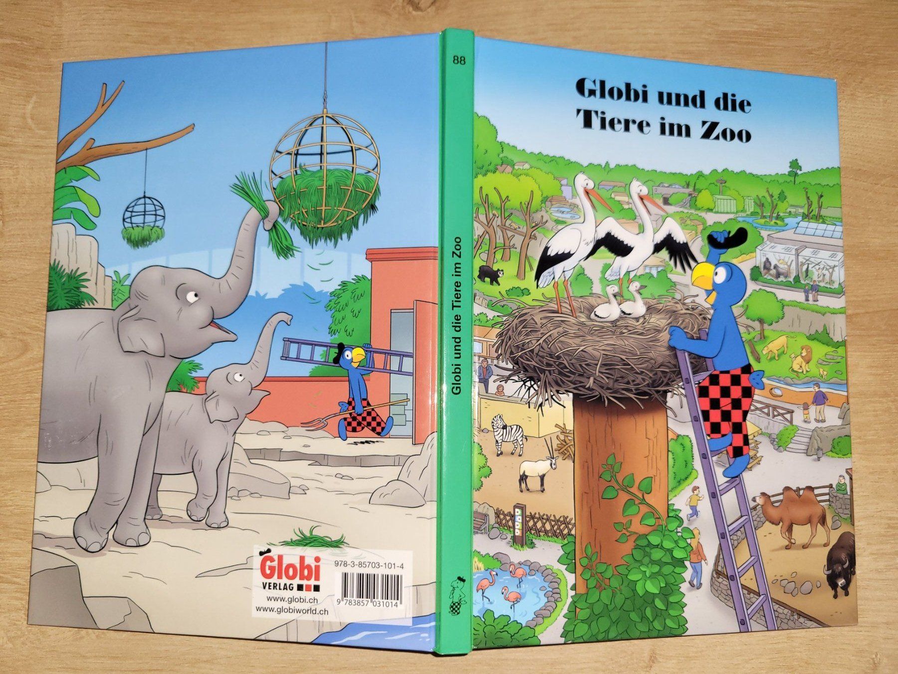 Bücher: Globi und die Tiere im Zoo (unbemalt) 1. Auflage 2018 – Neu (gemäss Beschreibung) aus Niederuzwil von 333x333