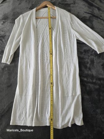 Cardigan white short sleeves size S to M with glitter