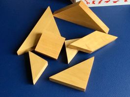 Tangram, Jeu en bois vintage de Dal Negro,